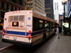 Prototype bus #1000 in front of Navy Pier following a CTA press conference on November 8, 2005. (Photo by Kevin Zolkiewicz)
