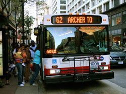 Bus #1005 at State and Monroe working route #62 Archer on August 11, 2006.