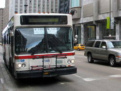 Bus #4144 at Michigan and Pearson working route #146 Inner Drive/Michigan Express on March 11, 2004. (Photo by Michael Pompili) Bus #4144 at Michigan and Pearson working route #146 Inner Drive/Michigan Express on March 11, 2004.