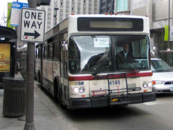 Bus #4149 at Michigan and Pearson working route #146 Inner Drive/Michigan Express on March 11, 2004.