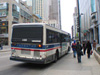 Bus #4335 at Michigan and Pearson on March 11, 2004. (Photo by Michael Pompili)