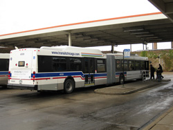 Bus #4008 at the Kedzie Orange Line Station working route #52 Kedzie/California on November 14, 2008.
