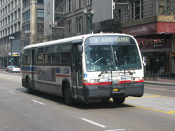 Bus #4443 at State and Adams working route #3 King Drive on February 22, 2004.