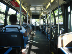 The interior of bus #4464 while working route #201 Central/Ridge on September 27, 2005.