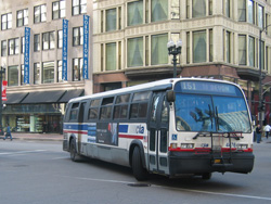Bus #4476 at State and Washington working route #151 Sheridan on February 26, 2004.