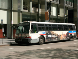 Bus #4525 at Dearborn and Monroe working route #22 Clark on May 18, 2007.