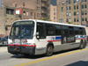 Bus #4592 on Wacker, west of Michigan, working route #123 Illinois Center/Union Express on June 10, 2005. (Photo by Kevin Zolkiewicz)