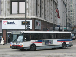 Bus #5444 at Michigan and Washington working route #20 Madison on November 22, 2003.