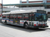 Bus #5805 at the Howard Red Line terminal on April 13, 2004. (Photo by Kevin Zolkiewicz)