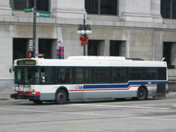 Bus #5827 at Michigan and Washington working route #151 Sheridan on November 22, 2003.