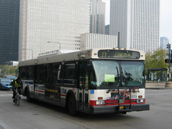 Bus #5859 at Michigan and Washington on November 17, 2003.