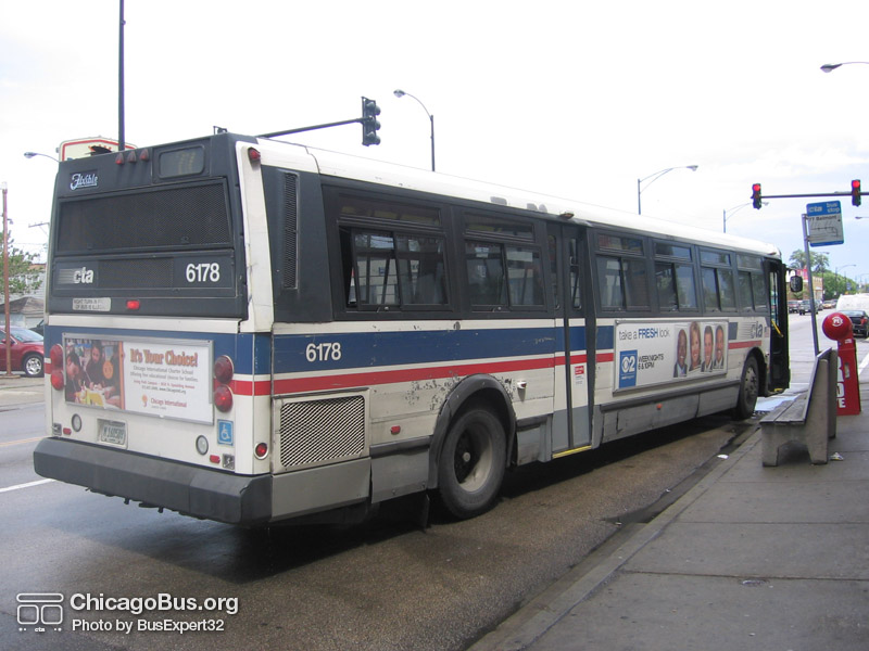 Bus #6178 at Belmont and Laramie working route #77 Belmont on May 30, 2008. (Photo by BusExpert32)