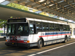 Bus #6190 at the 63rd/Ashland Green Line station working route #63 63rd on October 17, 2004.