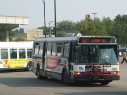 Bus #6281 at the Midway Orange Line station working route #63 63rd on September 7, 2005.