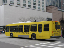 Bus #6637 at Chicago and Michigan working route #66 Chicago on November 22, 2003.