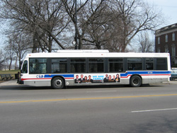 Bus #6738 at Clark and West LaSalle on February 28, 2004.