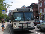 Bus #7373 at Belmont and Broadway working route #156 LaSalle on July 29, 2004. (Photo by Michael Pompili)