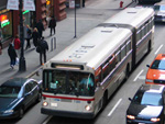 Bus #7396 (former King County Metro #2074) at Jackson and Wells on March 9, 2004. (Photo by Michael Pompili)