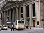 Bus #7411, tagged as scrap, at South Shops on November 26, 2004. (Photo by Michael Pompili)