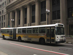 Bus #7400 at LaSalle and Jackson on July 30, 2004.