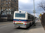 Bus #7365 at State and Madison on March 12, 2004. (Photo by Michael Pompili)