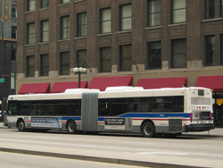 Bus #7534 at Michigan and South Water on May 19, 2004.