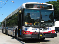 Bus #7616 on Jackson between Lake Shore Drive and Columbus on June 16, 2005.