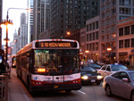 Bus #7723 at Madison and Dearborn working route #14 Jeffery Express on May 18, 2007. (Photo by Kevin Zolkiewicz)