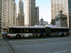 Bus #7719 at Wacker and Michigan on June 3, 2006.