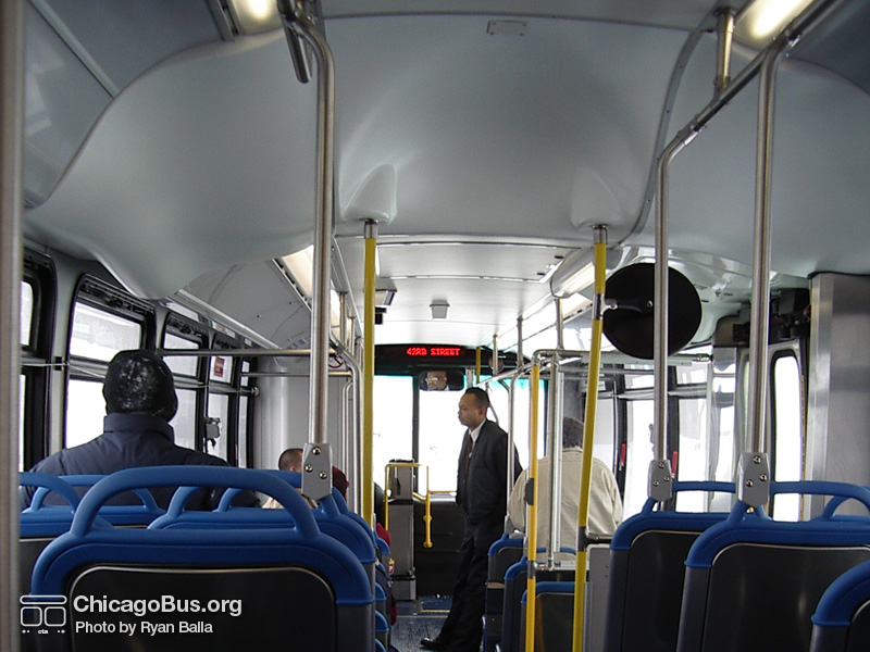 The interior of prototype bus #7800 on January 22, 2005. (Photo by Ryan Balla)