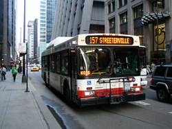 Bus #808 at Madison and Clark working route #157 Streeterville on March 22, 2007.