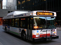 Bus #809 at South Water and Michigan working route #124 Navy Pier on March 10, 2007.