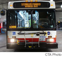 Photo of bus #4150 at a CTA Garage. CTA Photo