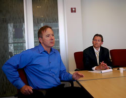 CTA President Forrest Claypool and CTA spokesman Brian Steele. Photo by Steven Vance.