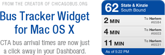 Bus Tracker Widget for Mac OS X